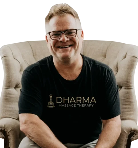 Portrait of Mark Heilshorn, founder of Dharma Massage & Wellness