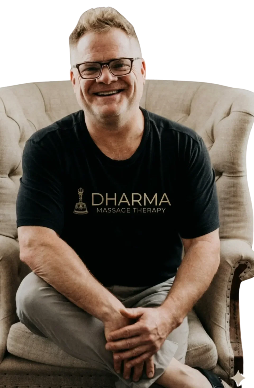 Portrait of Mark Heilshorn, founder of Dharma Massage & Wellness